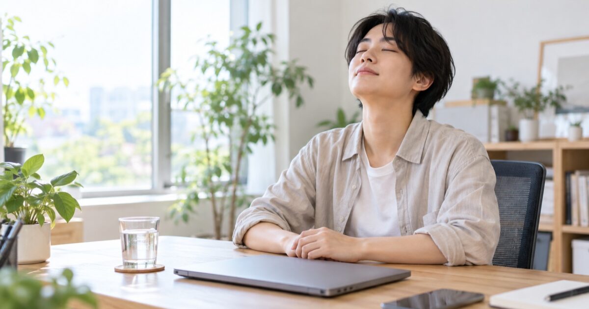 仕事中の睡魔対策として短い休憩を取る人